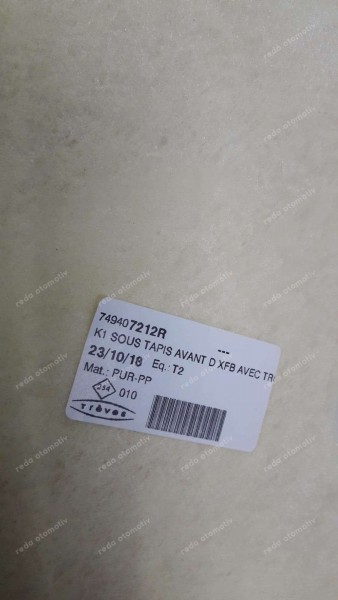 Renault Megane4 Ön Göğüs Sessizleştirici 749407212R YP (BC-130)