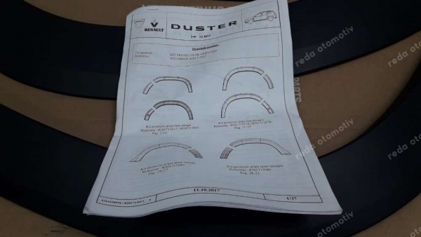 Dacia Duster XJD Çamurluk Genişletme Çamurluk Kaplama Bandı Dodik (eksik) 8201713013 HP YP (GC-140)